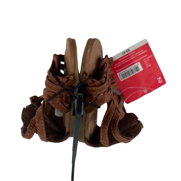 NWT Garanimals Brown Gladiator Sandals Size 2 Toddler - Picture 3 of 7